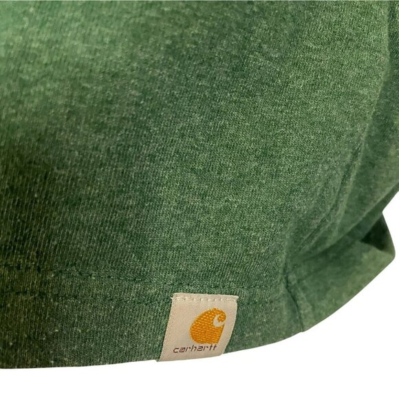 Carhartt Men's Relaxed Fit Short Sleeve Crew Neck Pullover Tee Sz Medium Green - Picture 5 of 9